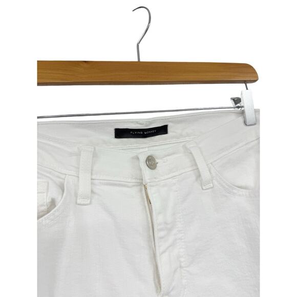 Flying Monkey Denim Stretch White Flare Jeans Women’s Size 29 - Picture 2 of 7